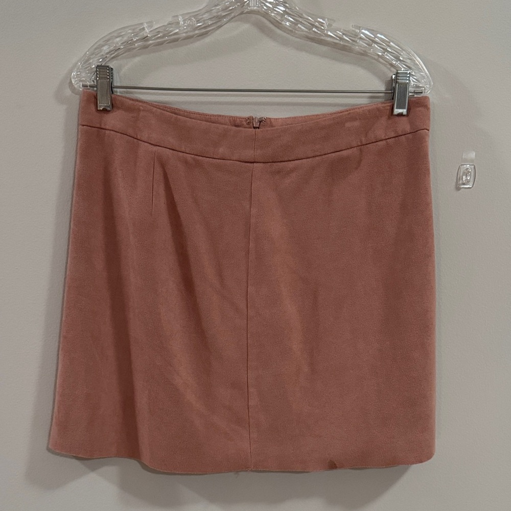 South Moon Under Blush Pink Suede Mini Skirt